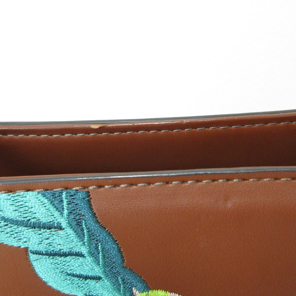 エッセンシャル アントワープ 刺繍 レザー 2ウェイ バッグ