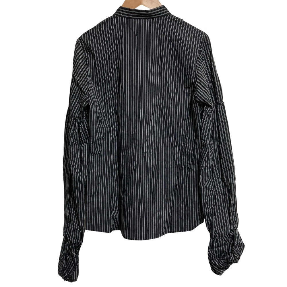 ロージーモンスター ストライプ コットン 長袖フリルシャツ