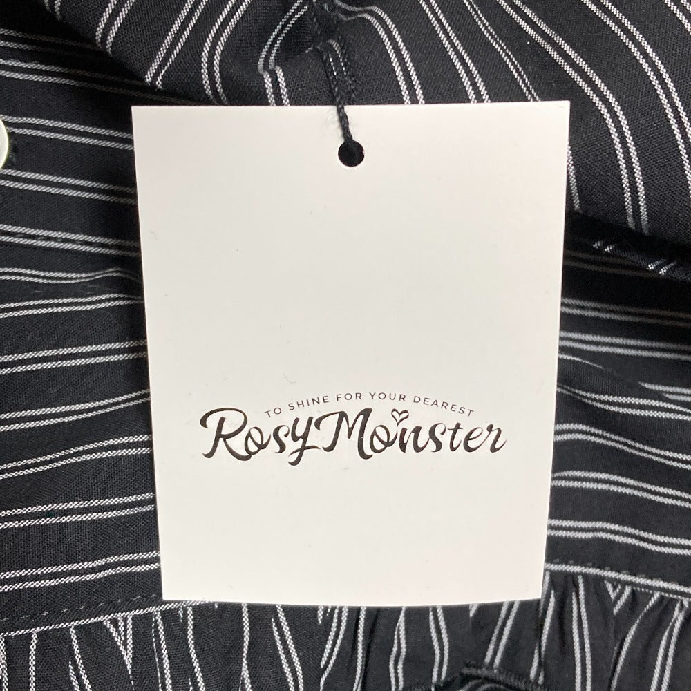 ロージーモンスター ストライプ コットン 長袖フリルシャツ