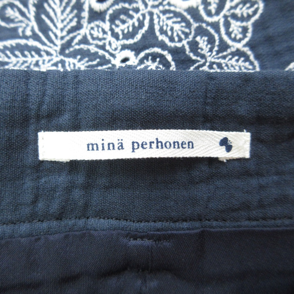 mina perhonen sometimes lucky コットン刺繍クロップドパンツ