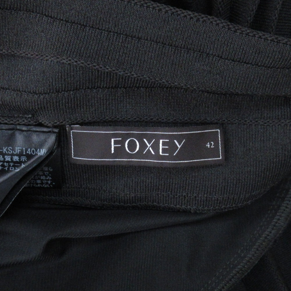 FOXEY プリーツ ニット カーディガン