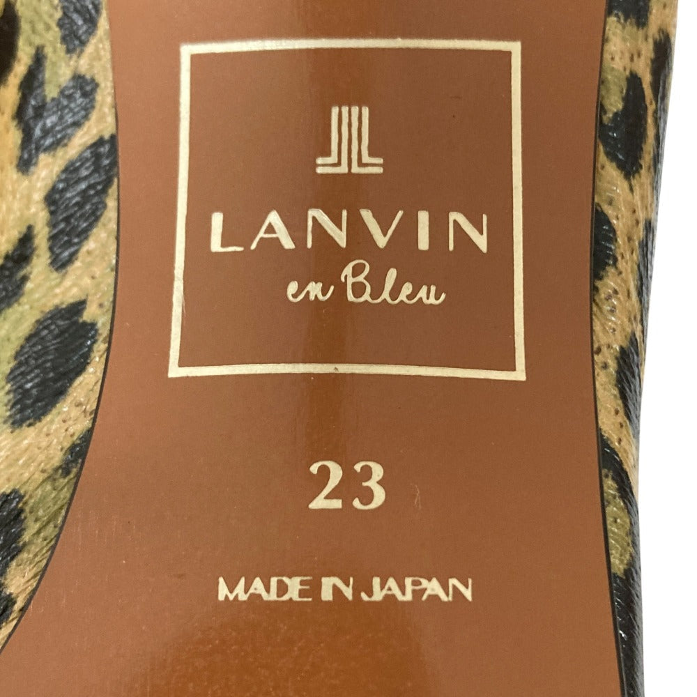 ランバン レオパード パンプス