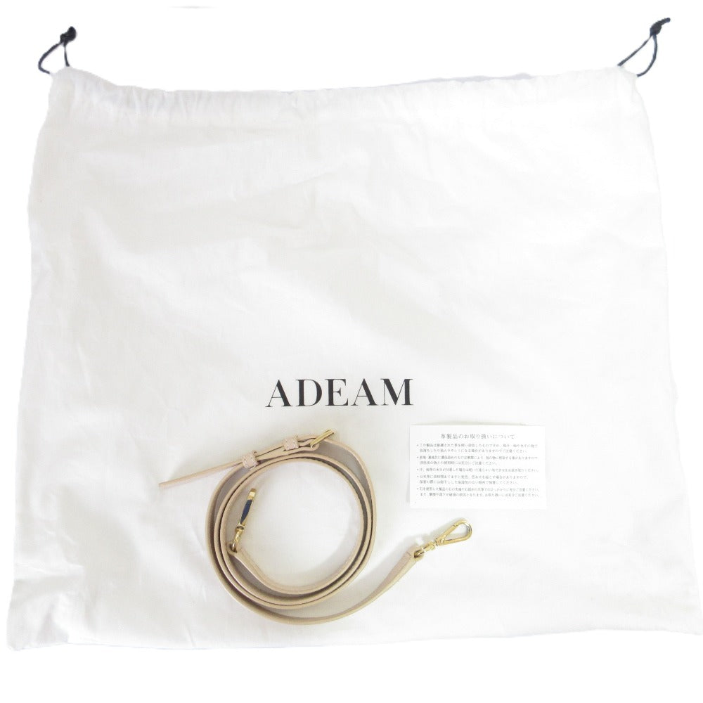 ADEAM アート フレーム バッグ レザー 2WAY バッグ