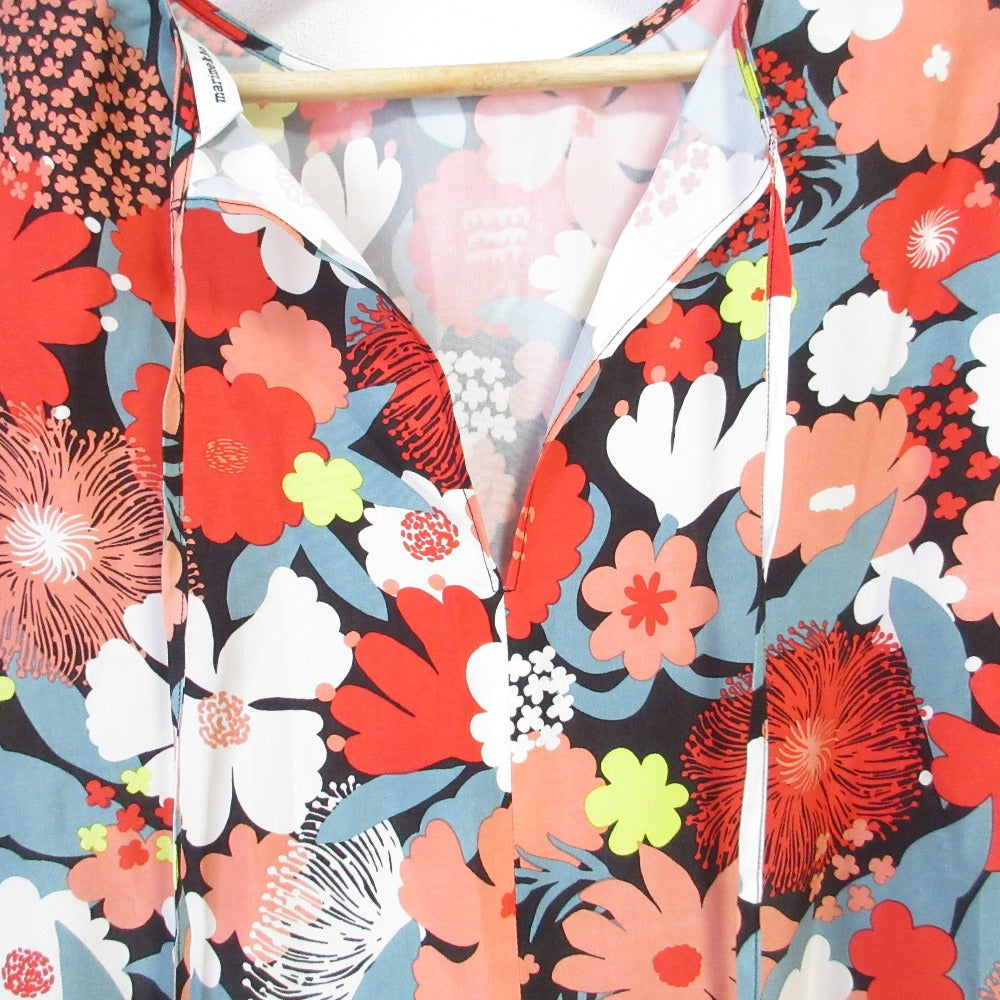 marimekko ANTIIKKI SUVIKIMPPU キュプラ ブラウス