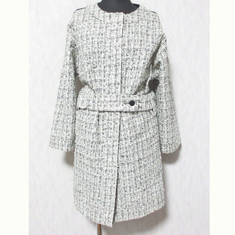 DRESSTERIOR リバーシブル ノーカラー ウール コート