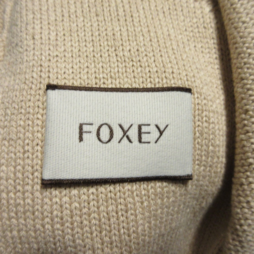 FOXEY コットン シルク ロング カーディガン