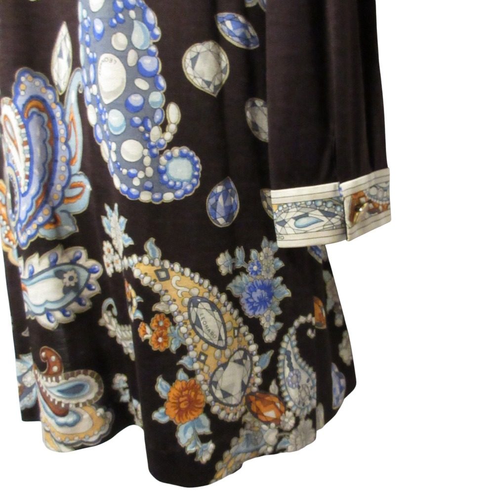 LEONARD FASHION ウール シルク ロング ジャケット