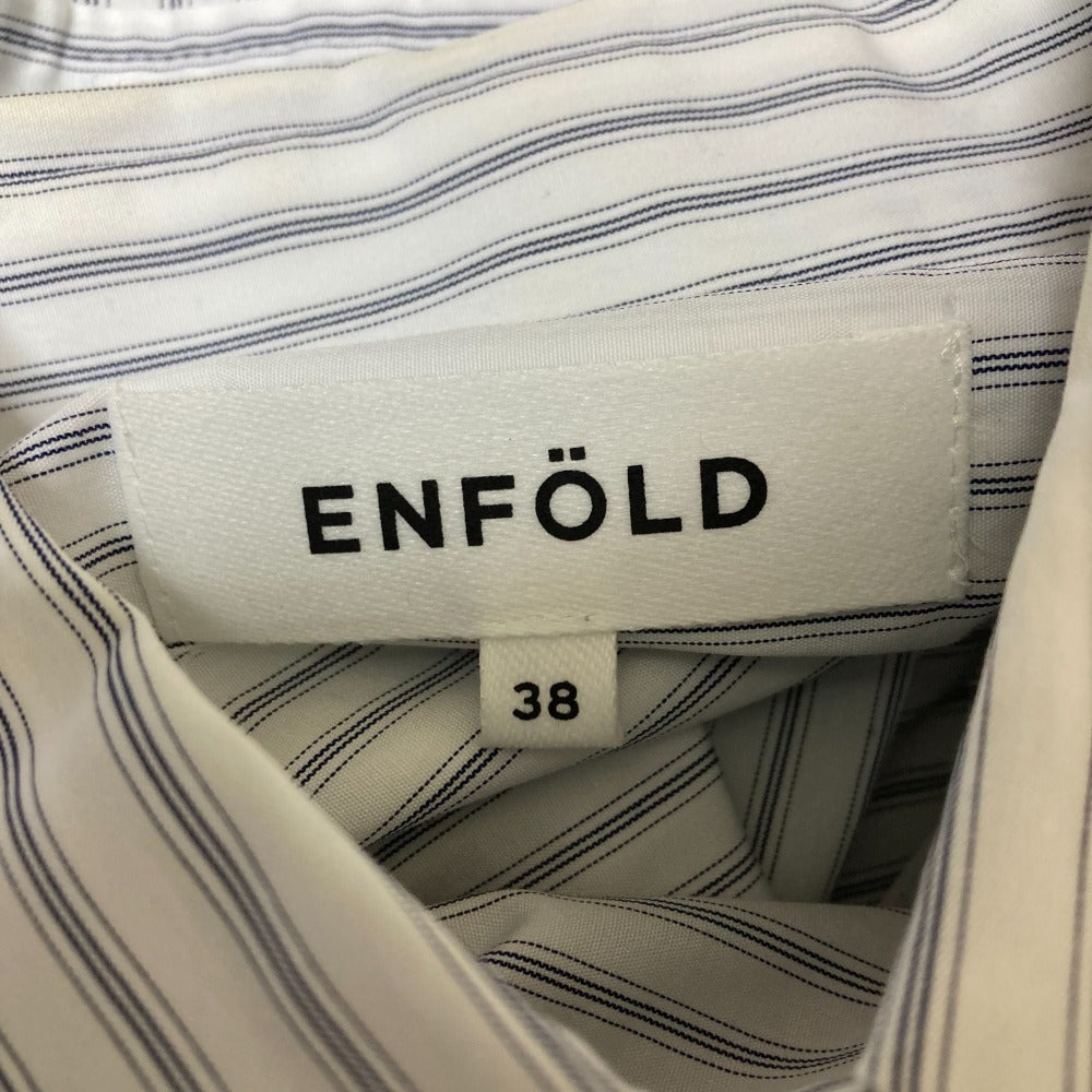 ENFOLD FRONT WING SHIRT ストライプシャツ