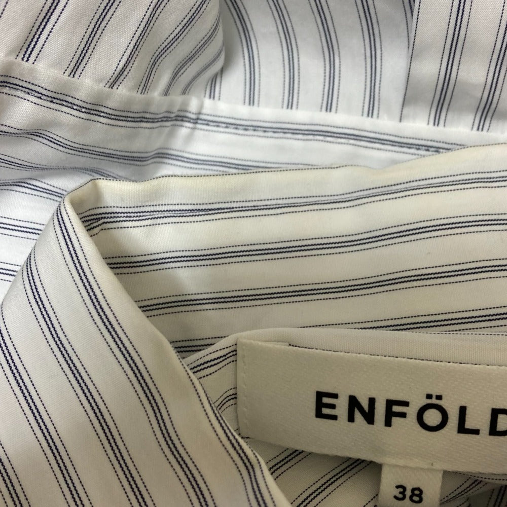 ENFOLD FRONT WING SHIRT ストライプシャツ