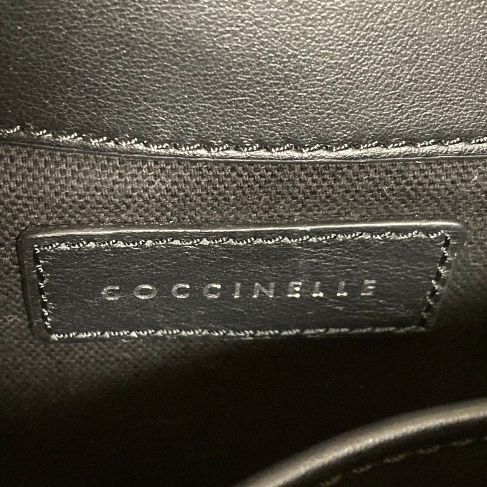 Coccinelle レザー フラップ チェーン ショルダー バッグ