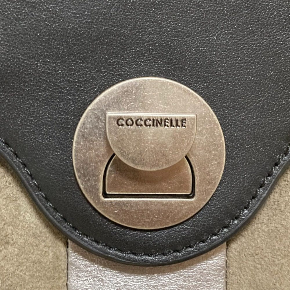 Coccinelle レザー フラップ チェーン ショルダー バッグ