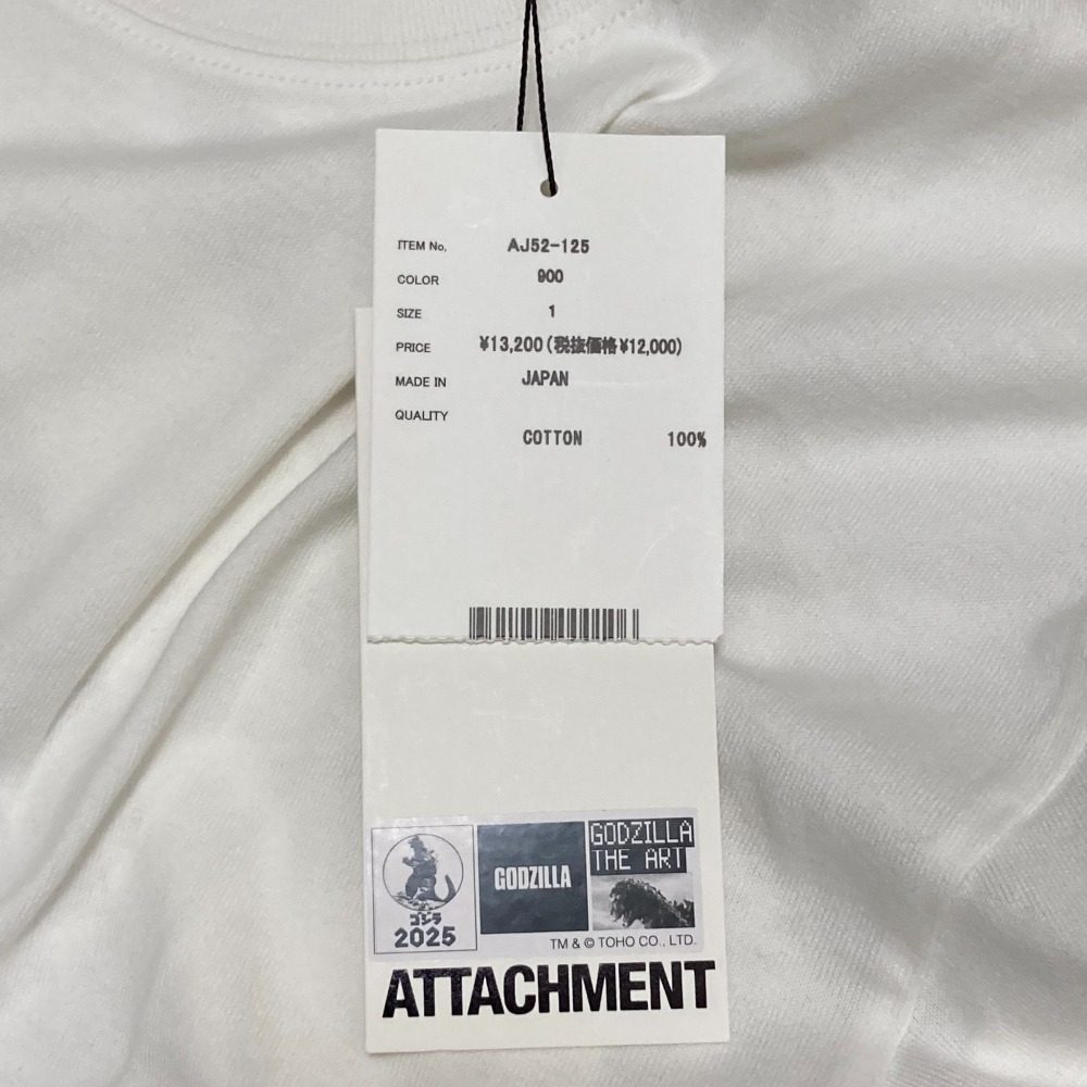 アタッチメント ゴジラ コラボ 半袖Tシャツ