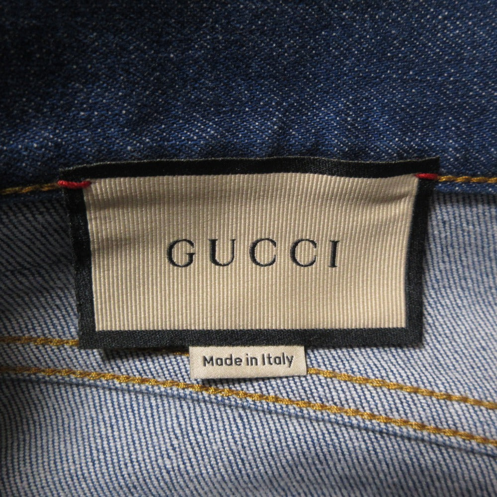 グッチ ロゴ パッチ デニム パンツ