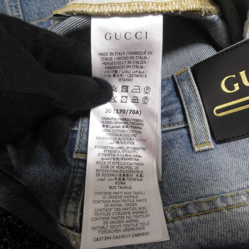 グッチ ロゴパッチ デニムパンツ
