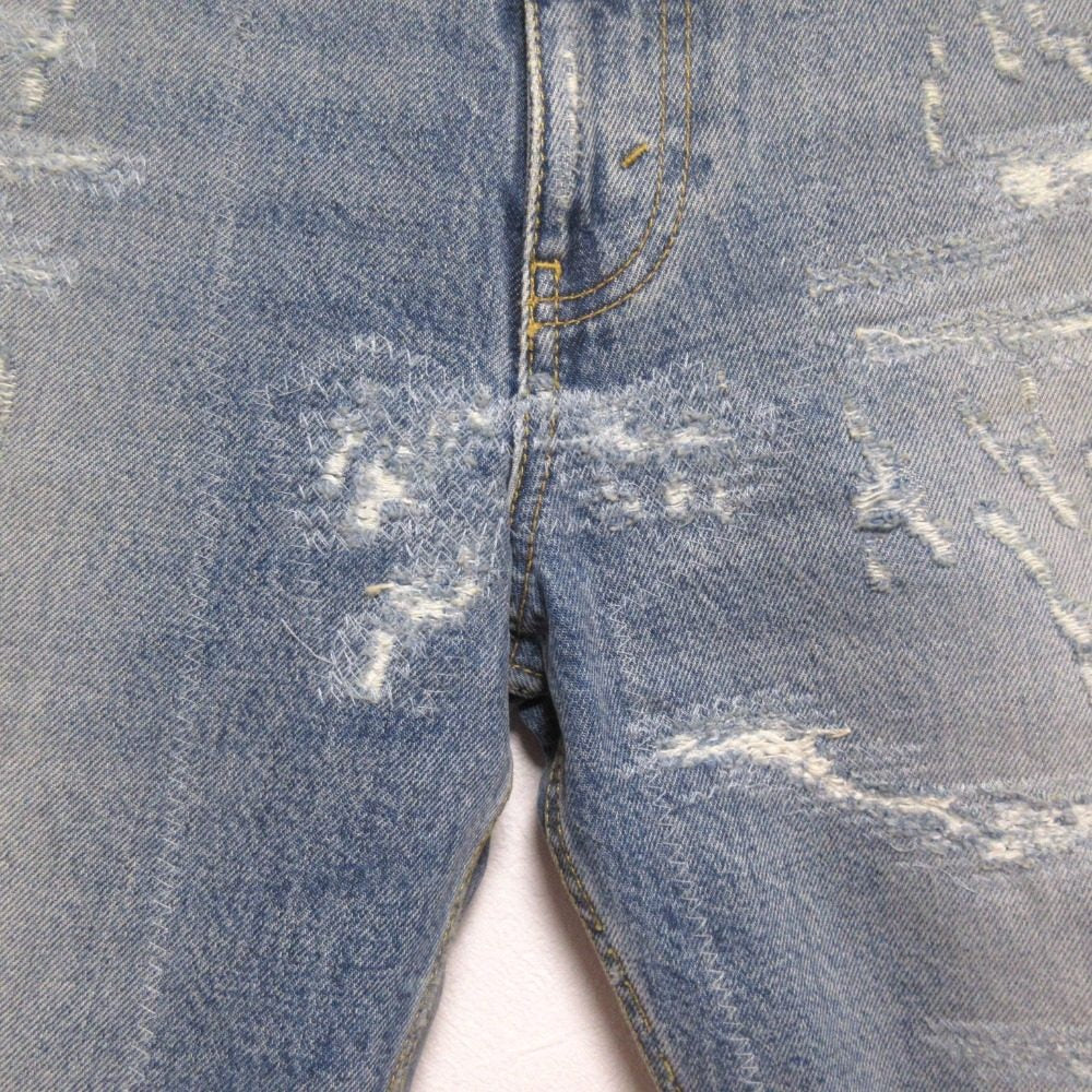 グッチ ロゴパッチ デニムパンツ
