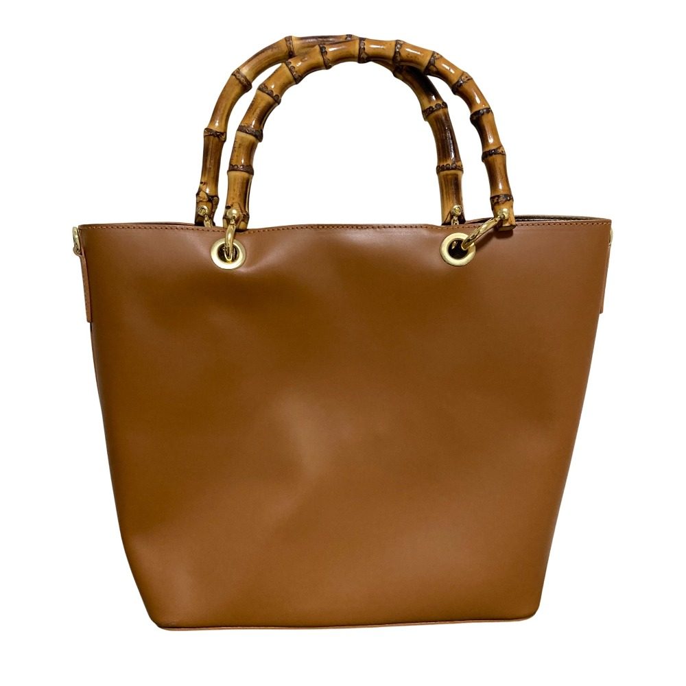 BEVINI バンブー ハンドル レザー 2way トート バッグ