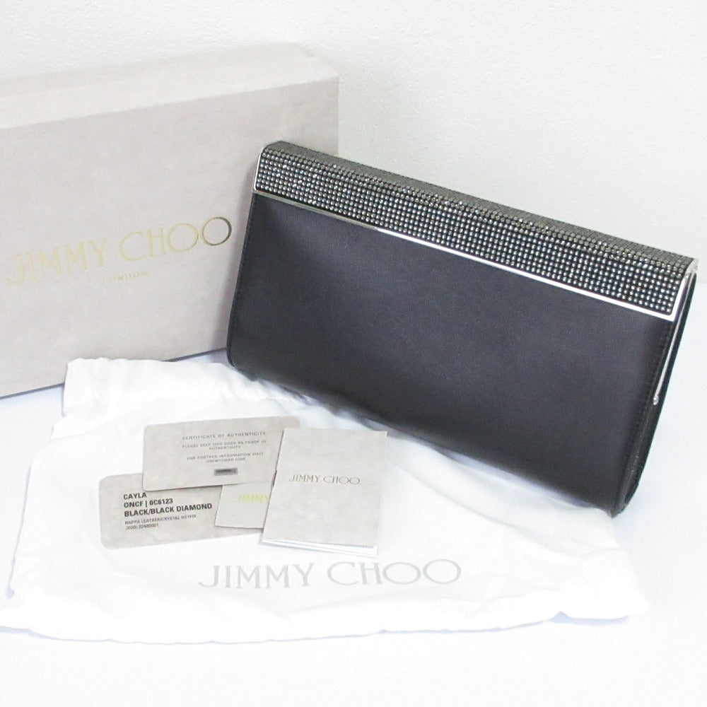 JIMMY CHOO CAYLA レザー クラッチ バッグ