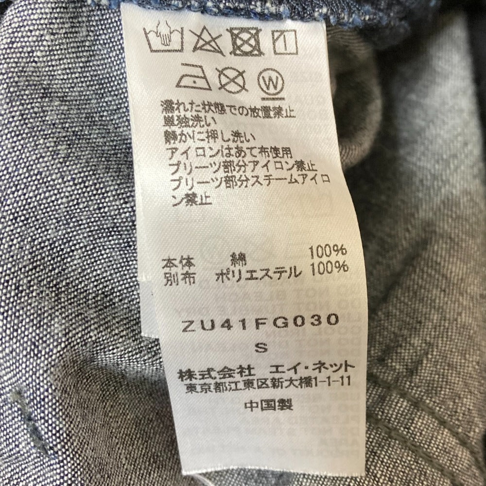 ZUCCa デニム プリーツ ドッキング スカート