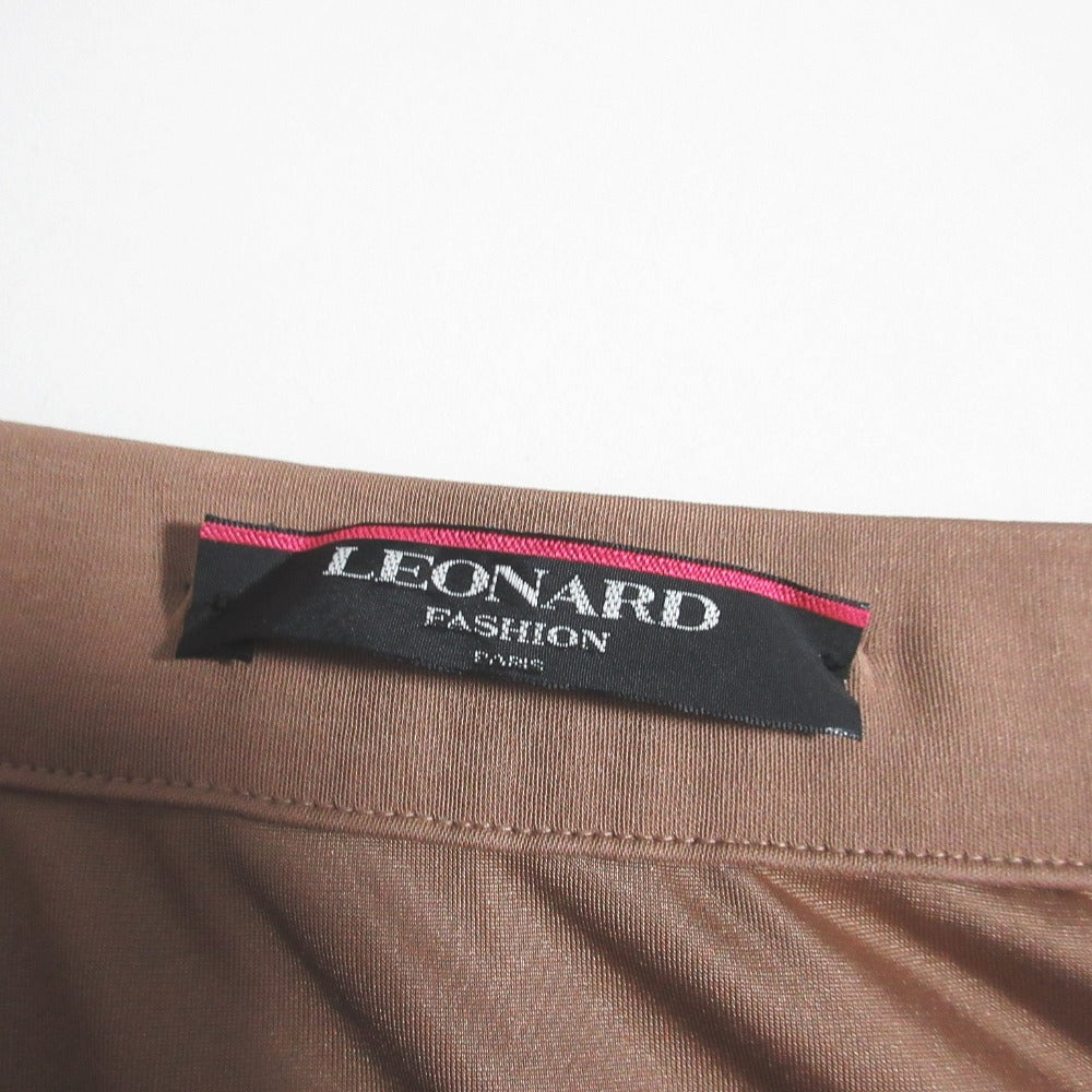 LEONARD FASHION ロゴ 刺繍 スカート