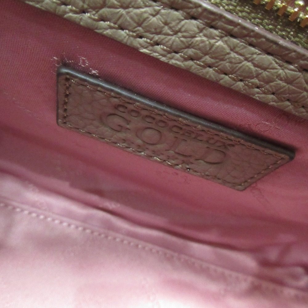 COCOCELUX GOLD 2way レザー ハンドバッグ
