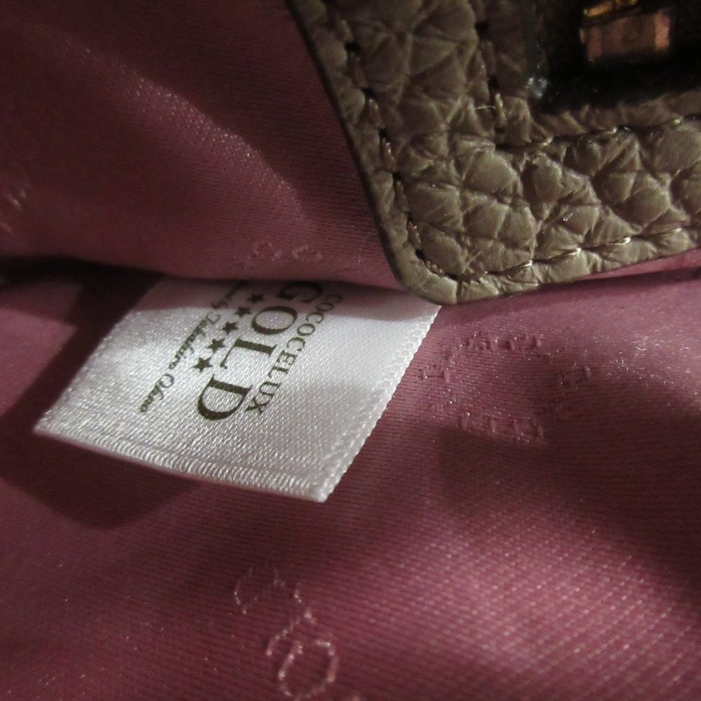 COCOCELUX GOLD 2way レザー ハンドバッグ