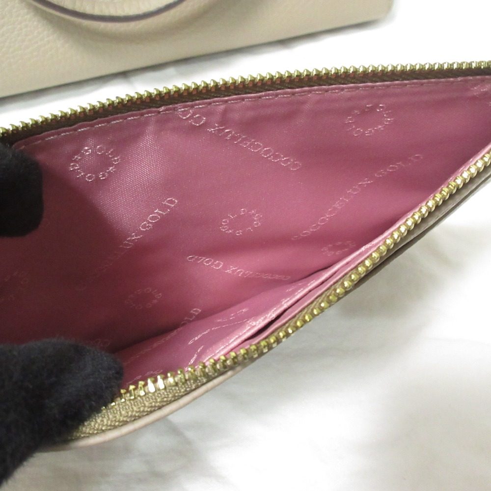 COCOCELUX GOLD 2way レザー ハンドバッグ