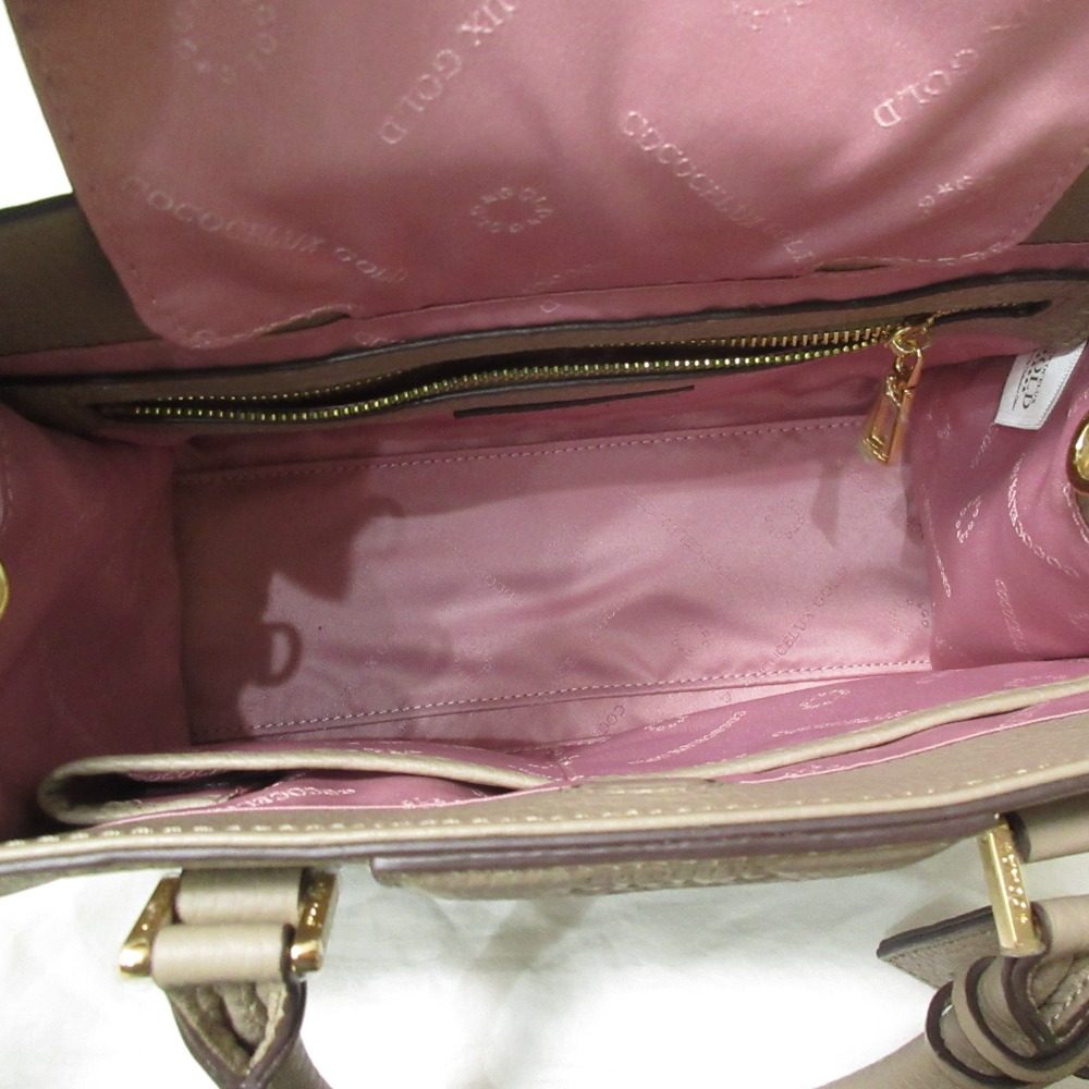 COCOCELUX GOLD 2way レザー ハンドバッグ