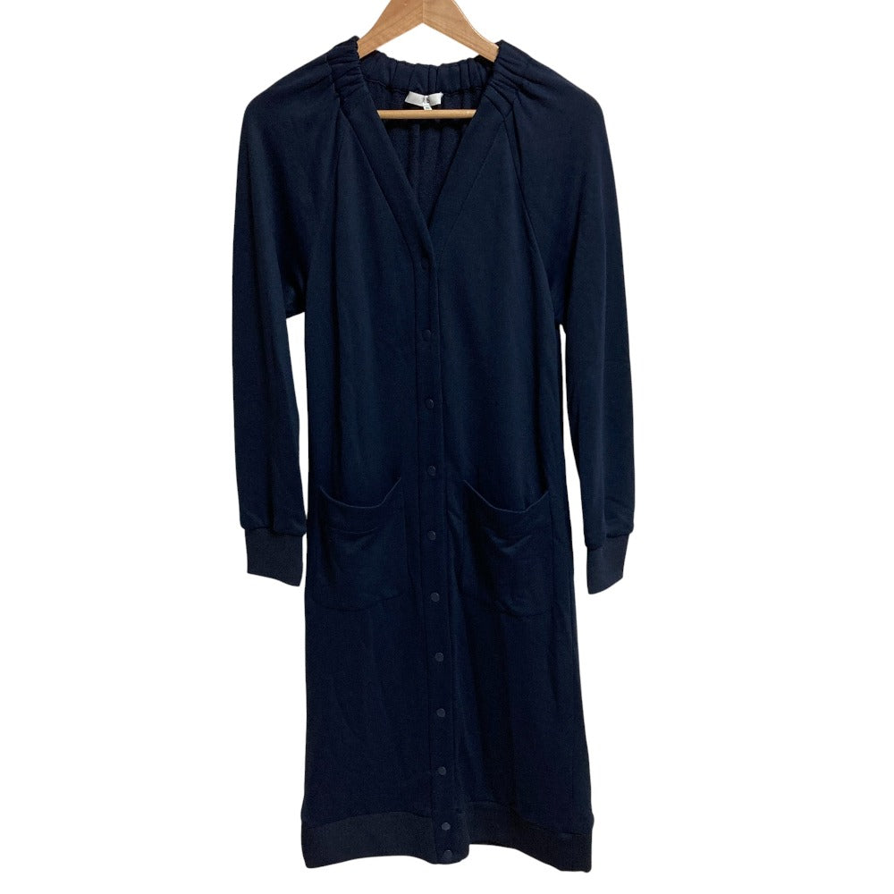 tibi Vネックジャージーロングカーディガンコート
