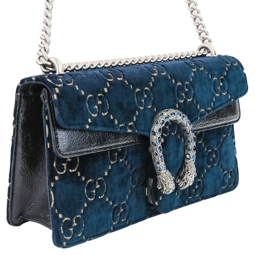 グッチ ディオニュソス GGベルベット チェーンショルダーバッグ
