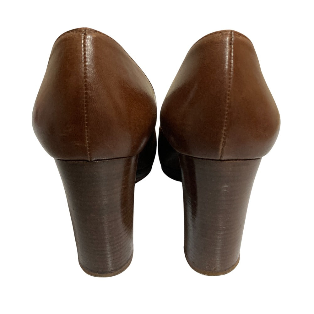 クリスチャン ルブタン レザー チャンキー ヒール パンプス