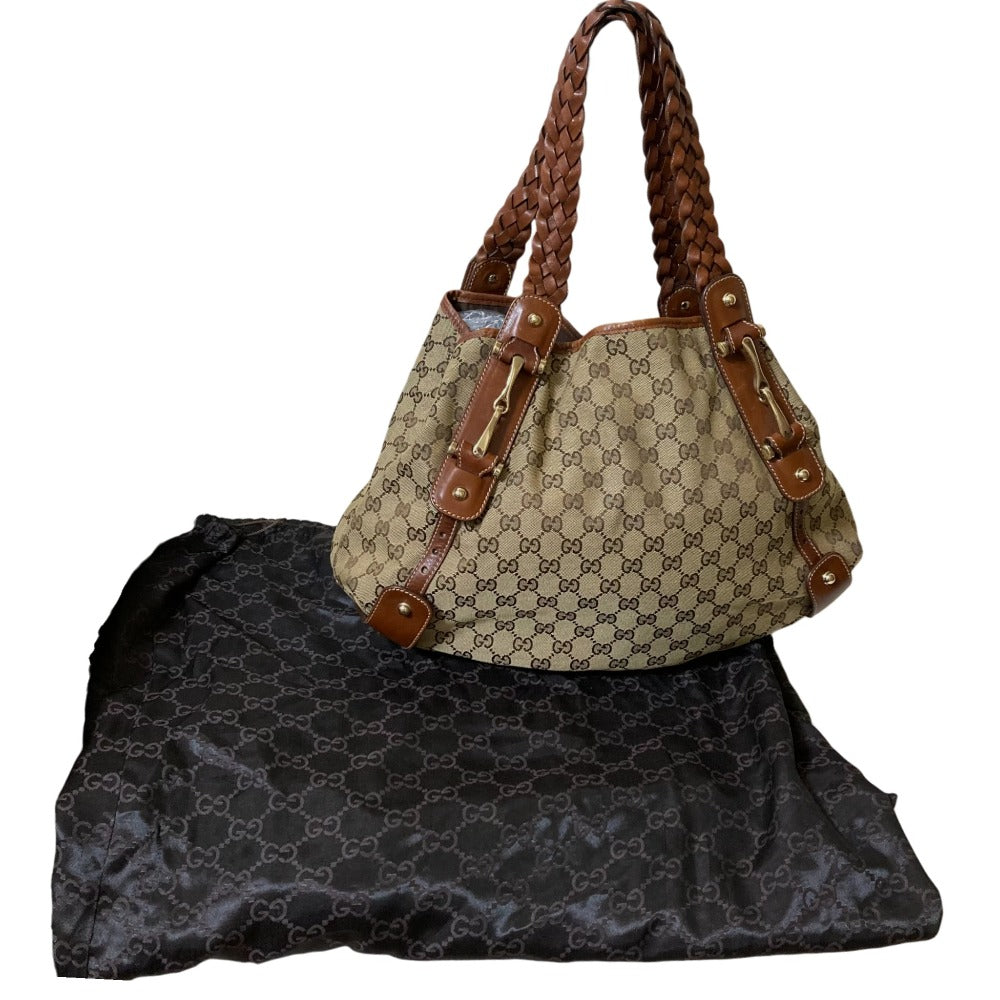 グッチ ホースビット GG キャンバス トートバッグ