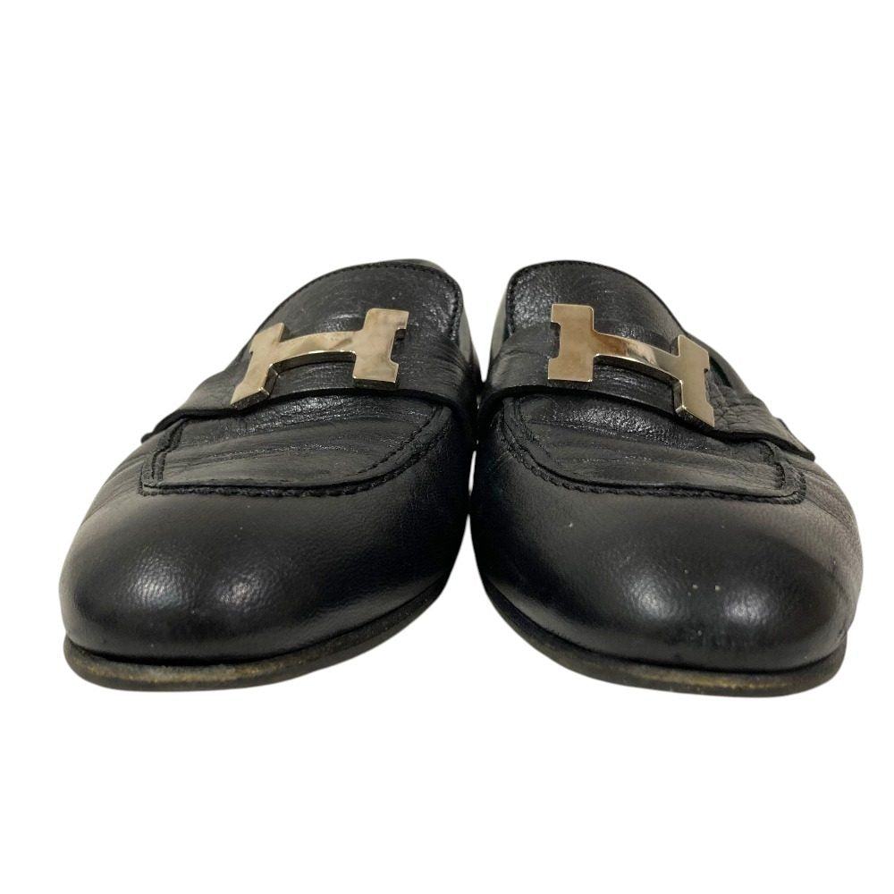エルメス モカシンパリHバックルローファー34.5