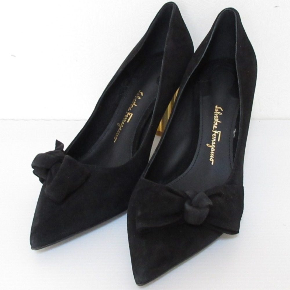 サルヴァトーレ フェラガモ GARLATE スエードパンプス