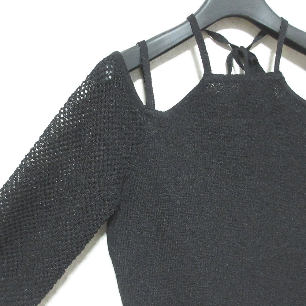 マウジー OPEN SHOULDER HALTER ニットトップス