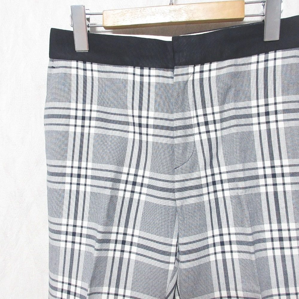 ドゥロワー コットンチェッククロップドパンツ