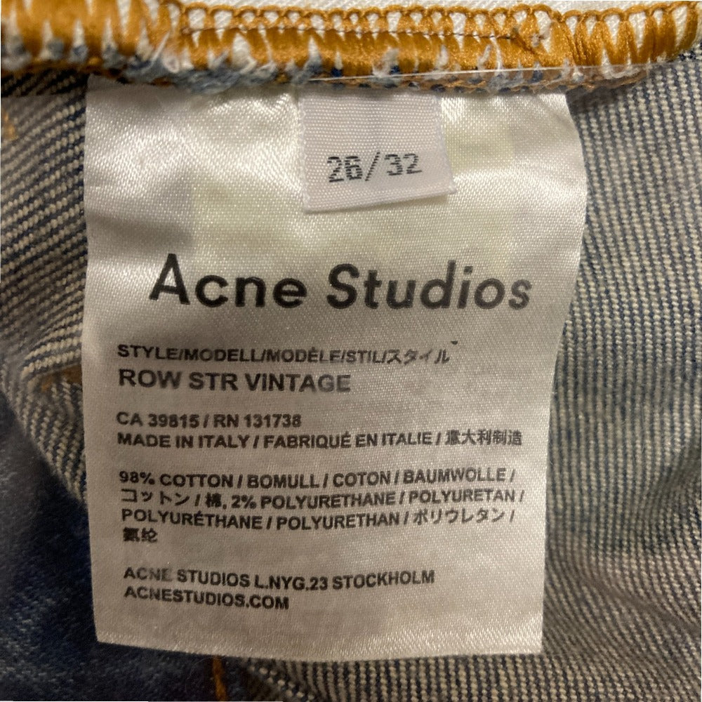 アクネストゥディオズ ROW STR VINTAGE デニムパンツ
