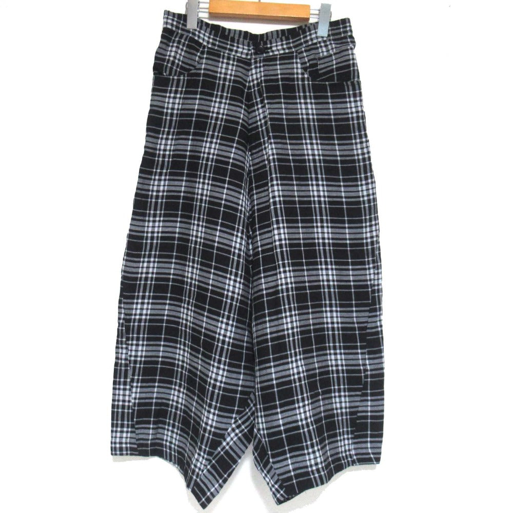 ワイズ チェック ワイドサルエルパンツ