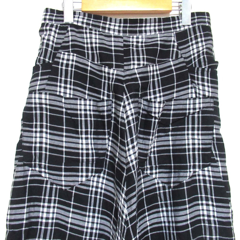 ワイズ チェック ワイドサルエルパンツ