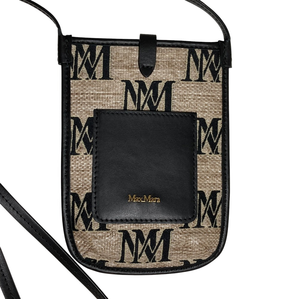 マックスマーラ フォニー ジャカード&レザー ショルダーバッグ