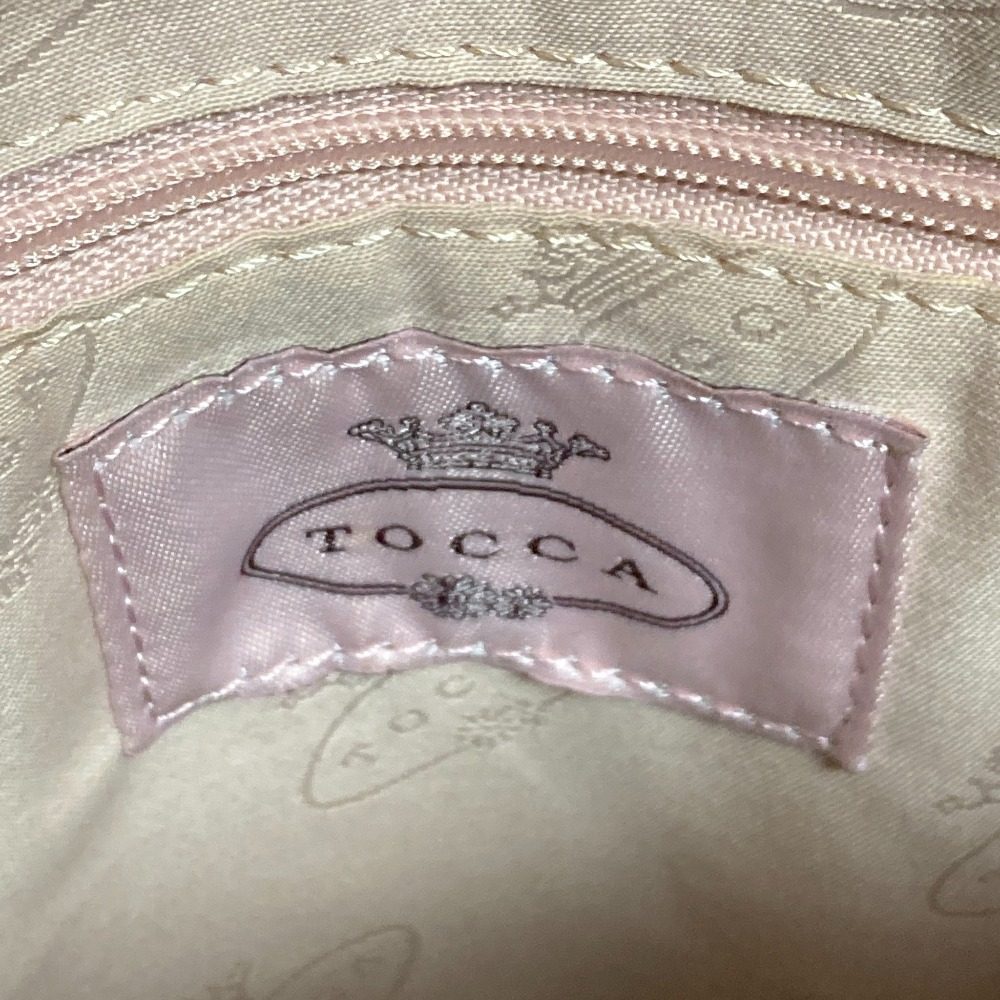 TOCCA クロコ型押しレザー2WAYハンドバッグ