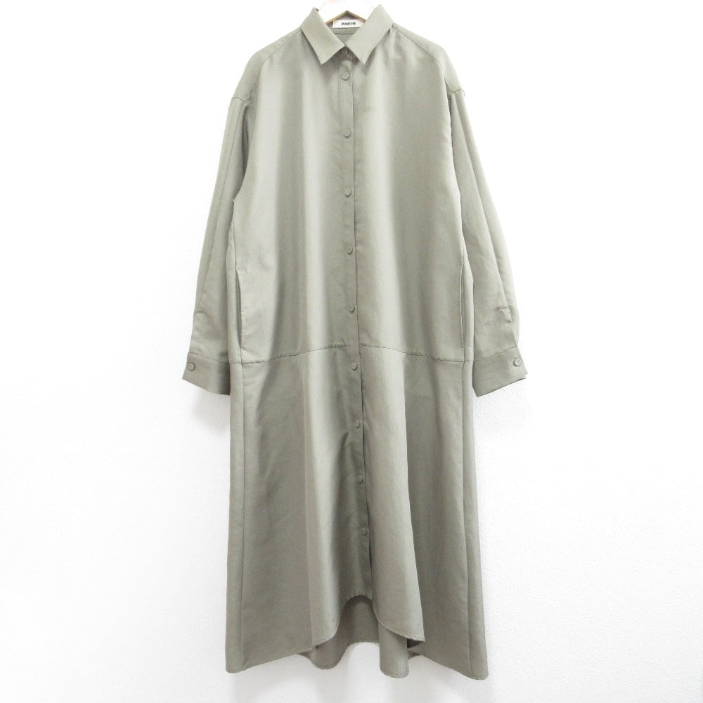 ラムシェ 長袖ロングシャツワンピース