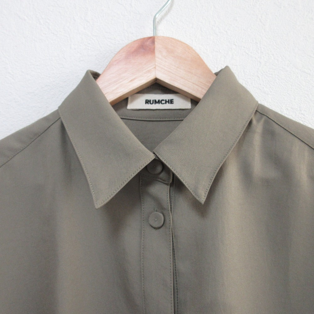 ラムシェ 長袖ロングシャツワンピース