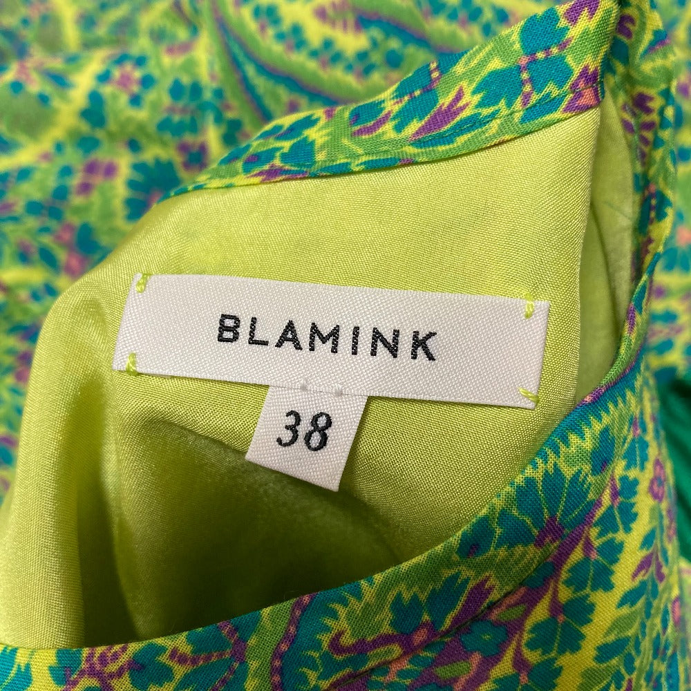 BLAMINK ペイズリー フレンチスリーブワンピース