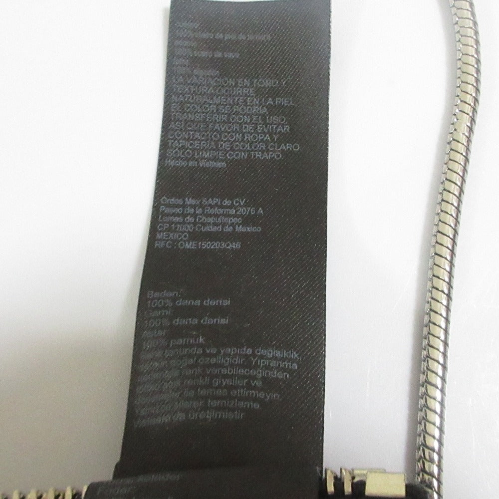オールセインツ SLIVER MINI RND XBODY パイソン型押しショルダーバッグ