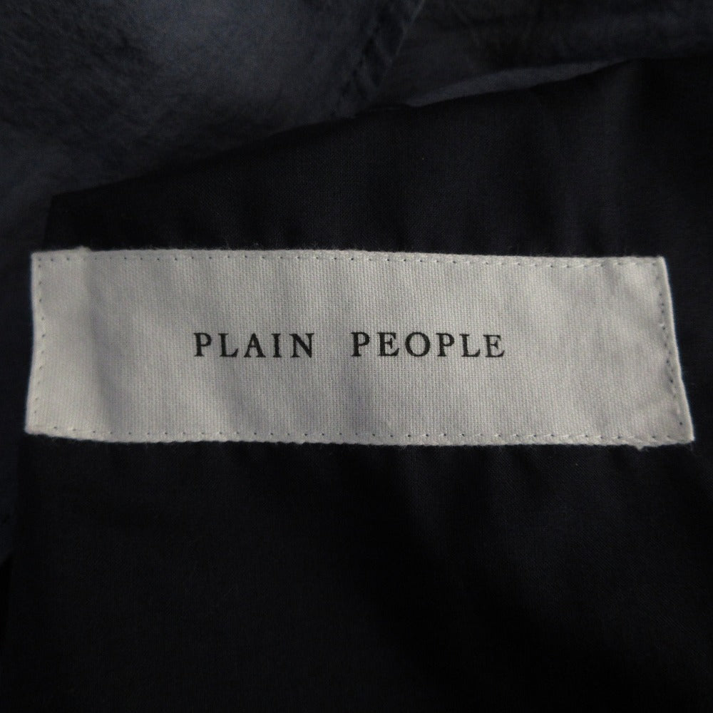 PLAIN PEOPLE フーデッド長袖シャツワンピース
