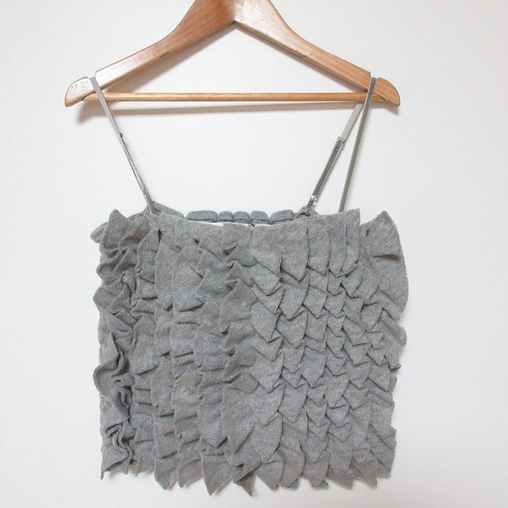 THE FLATS KNIT SEW FRILL TOP キャミソール ビスチェ