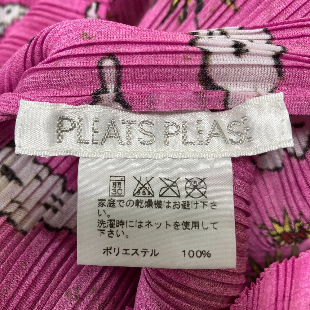 プリーツプリーズイッセイミヤケ プリントプリーツ半袖カットソー