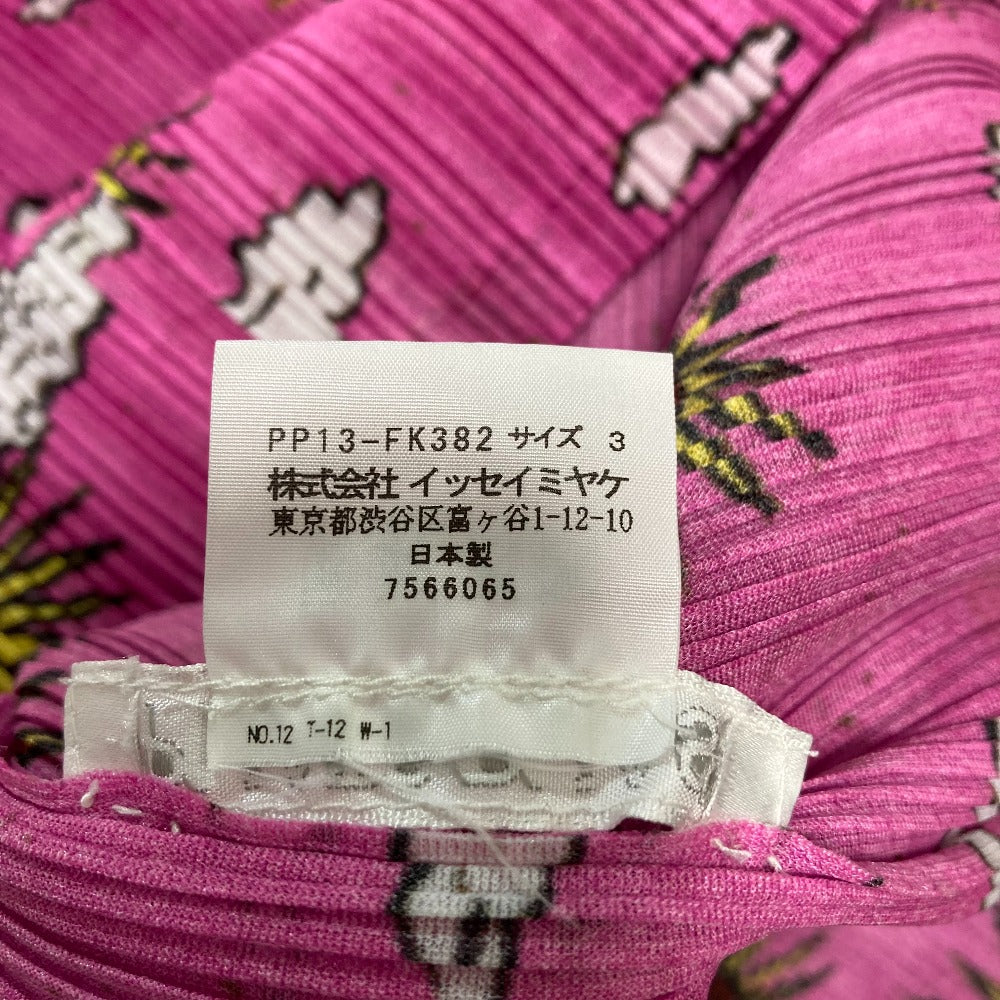 プリーツプリーズイッセイミヤケ プリントプリーツ半袖カットソー
