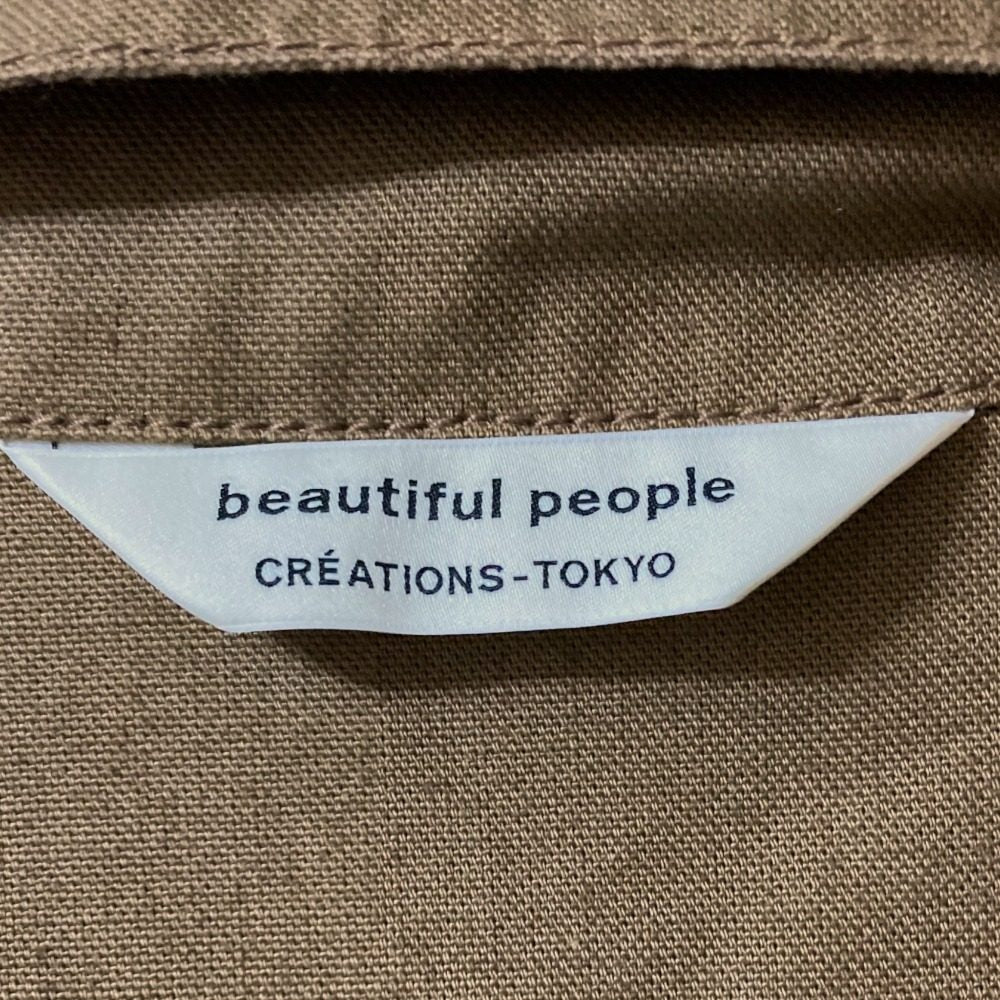 beautiful people バックロゴ スプリングオーバーコート コート