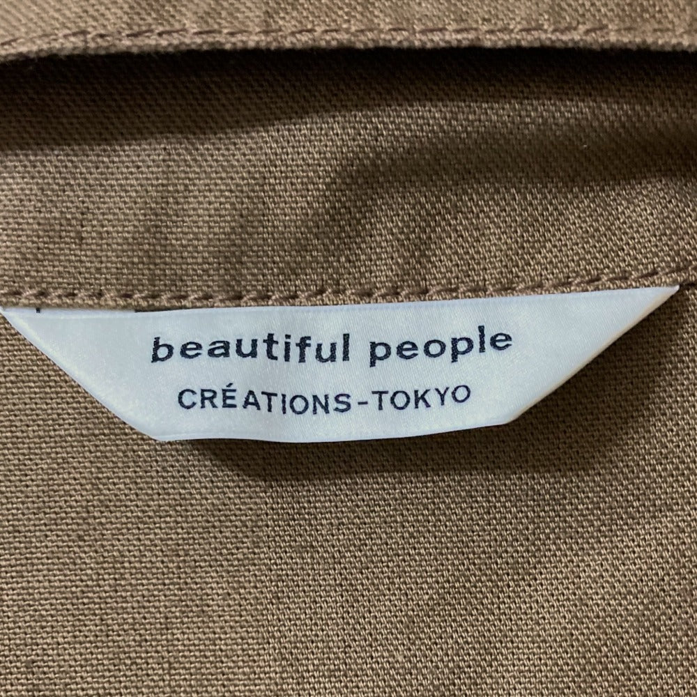 beautiful people バックロゴ スプリングオーバーコート コート
